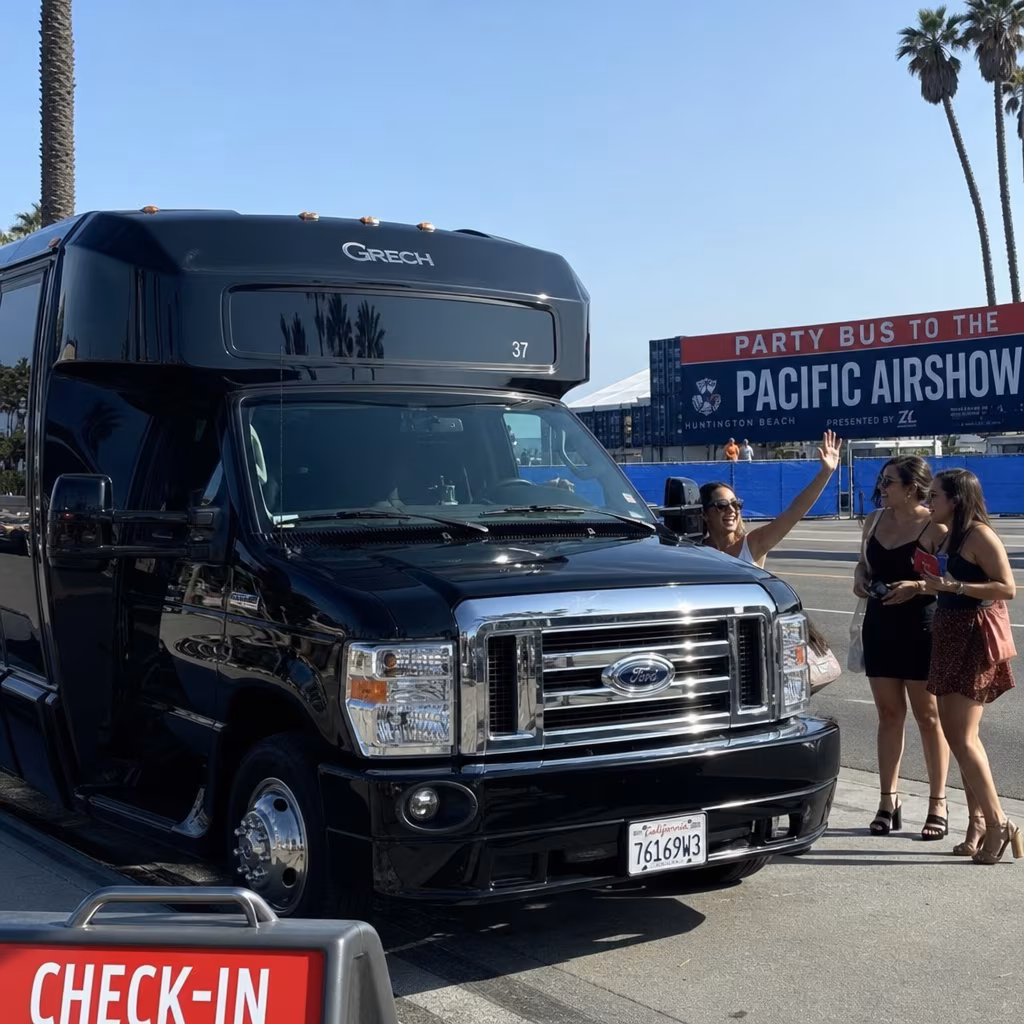 Party Bus to the Pacific Airshow Huntington Beach