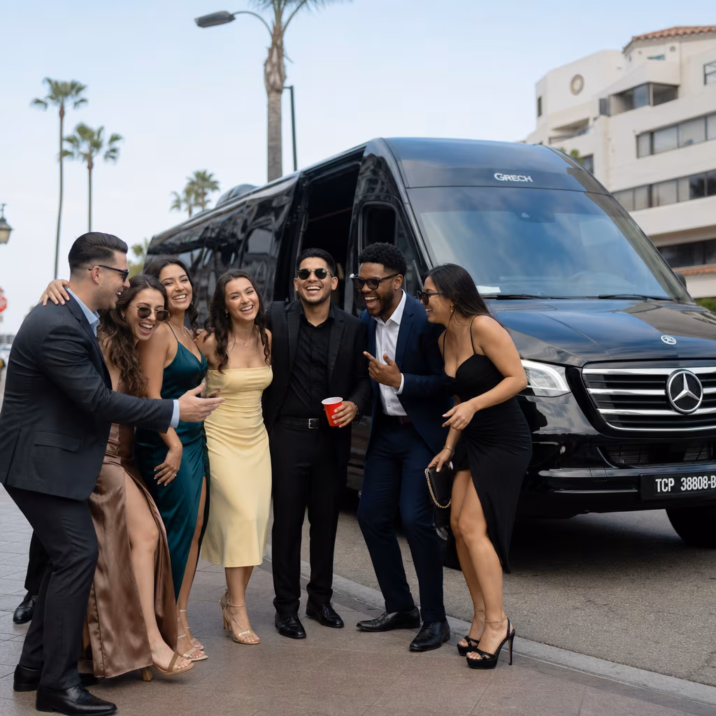 Bachelor and bachelorette party bus