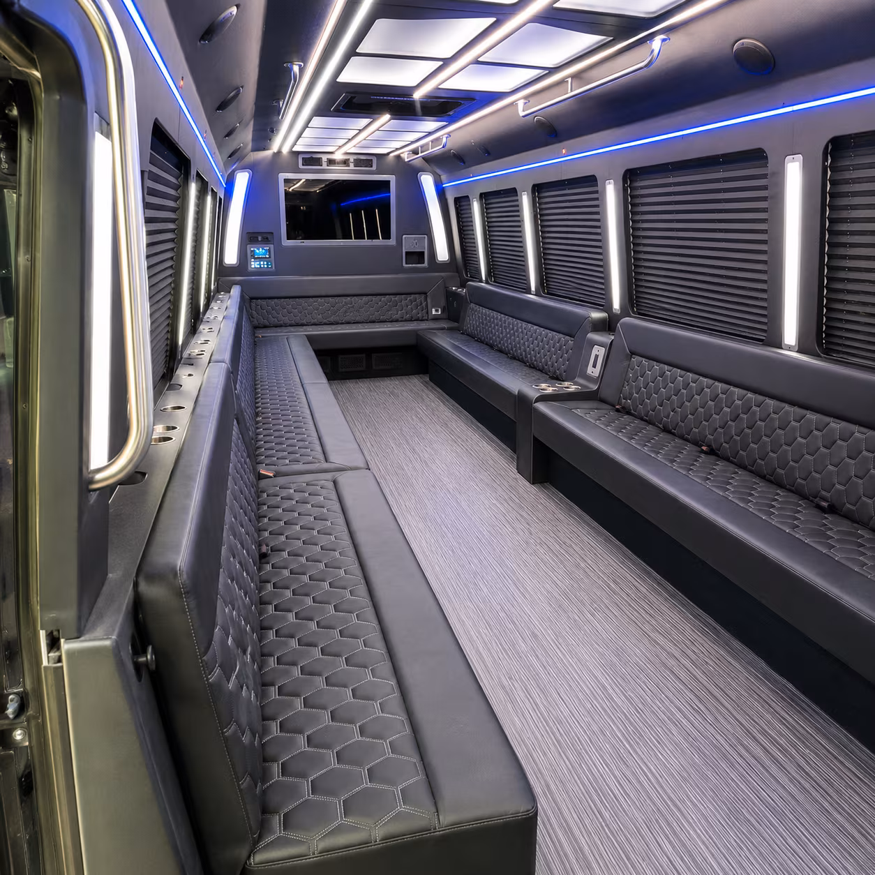 Huntington Beach Birthday, Sweet 16, & Quinceañera Transportation party bus exterior