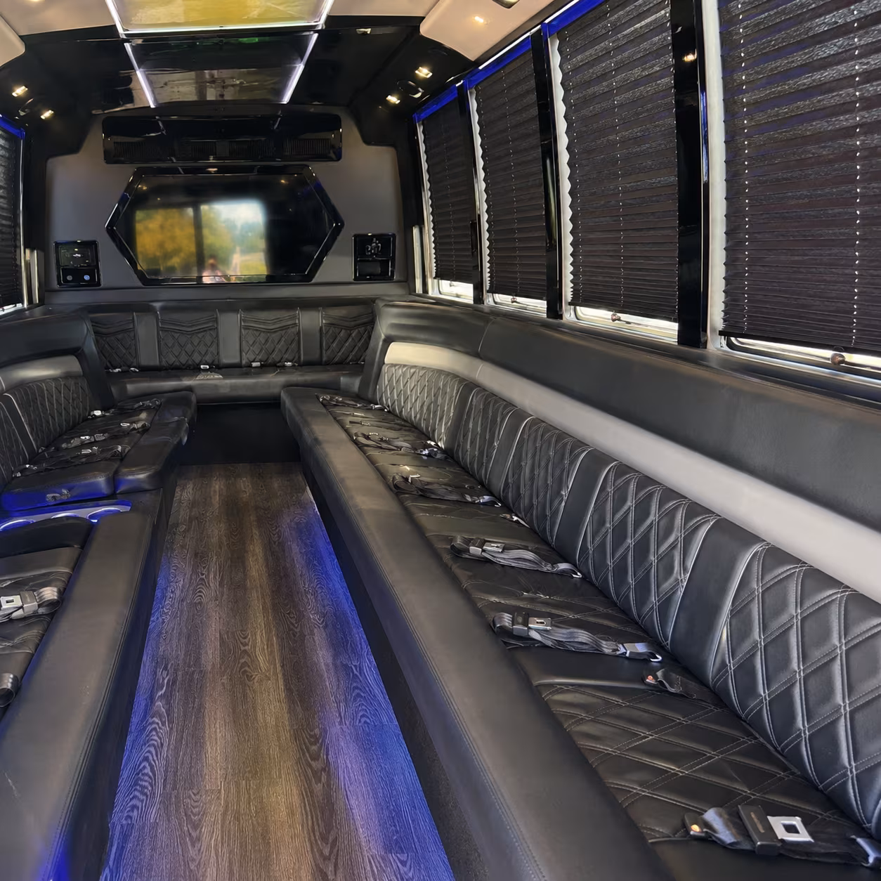 Huntington Beach Birthday, Sweet 16, & Quinceañera Transportation party bus exterior