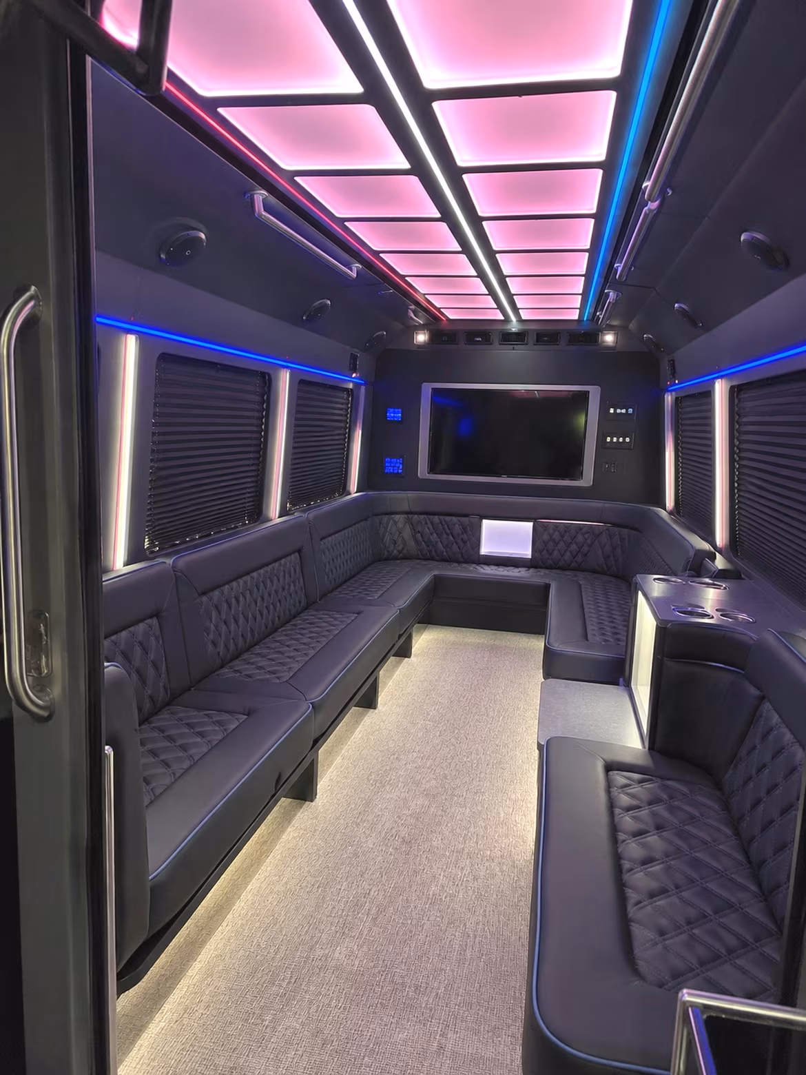 Huntington Beach Concert & Music Festival Transportation party bus interior