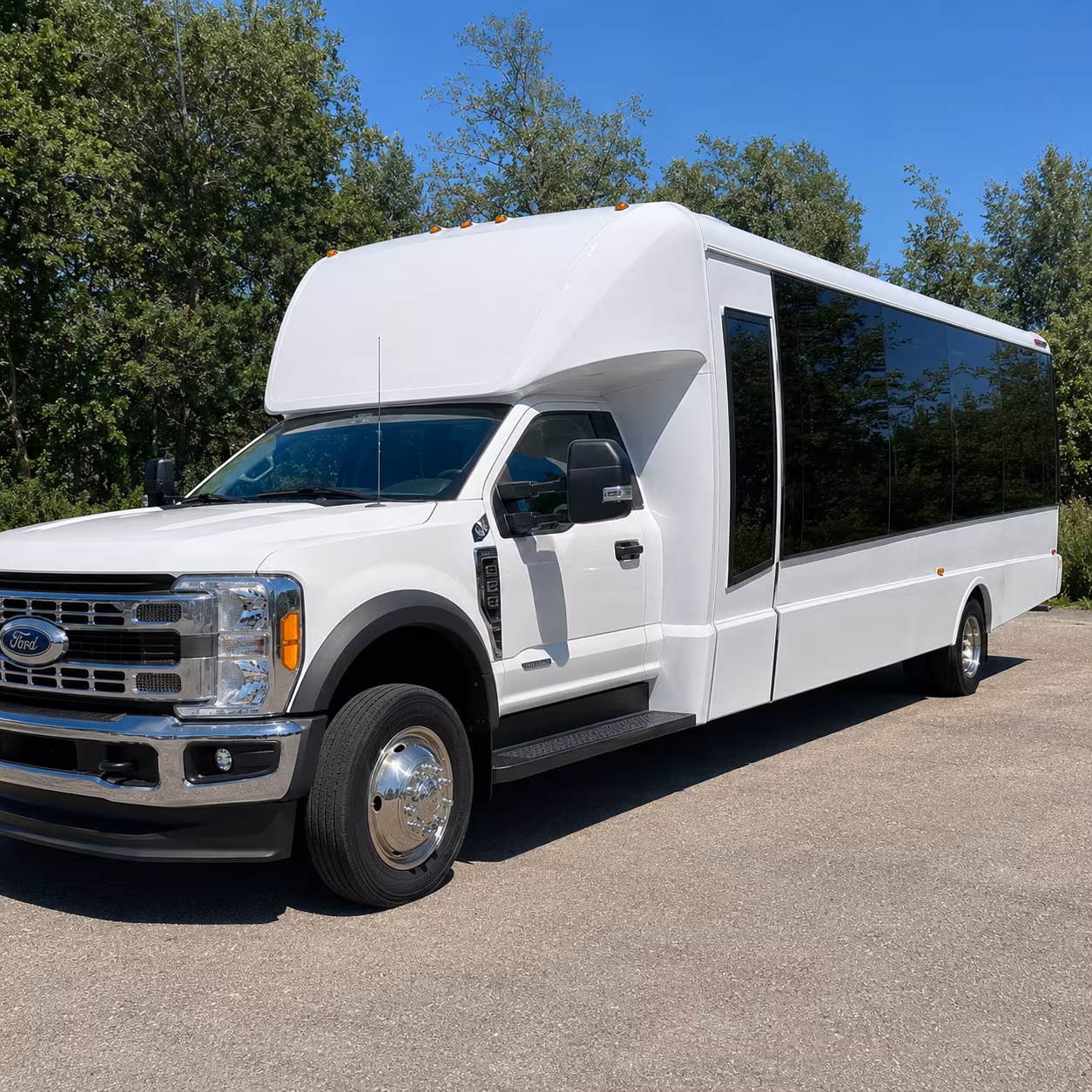 Huntington Beach Corporate Transportation party bus exterior