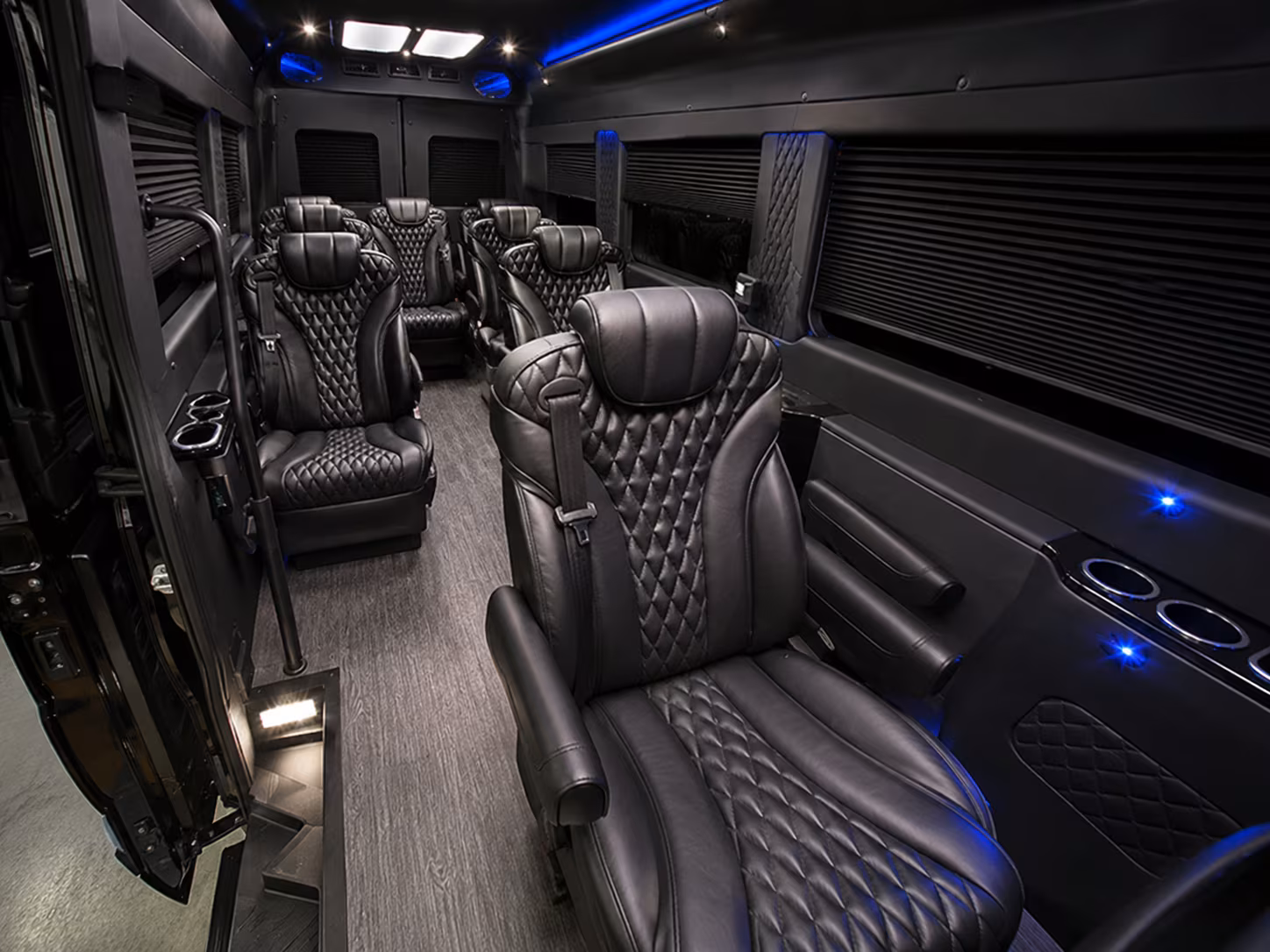 Huntington Beach Corporate Transportation party bus exterior