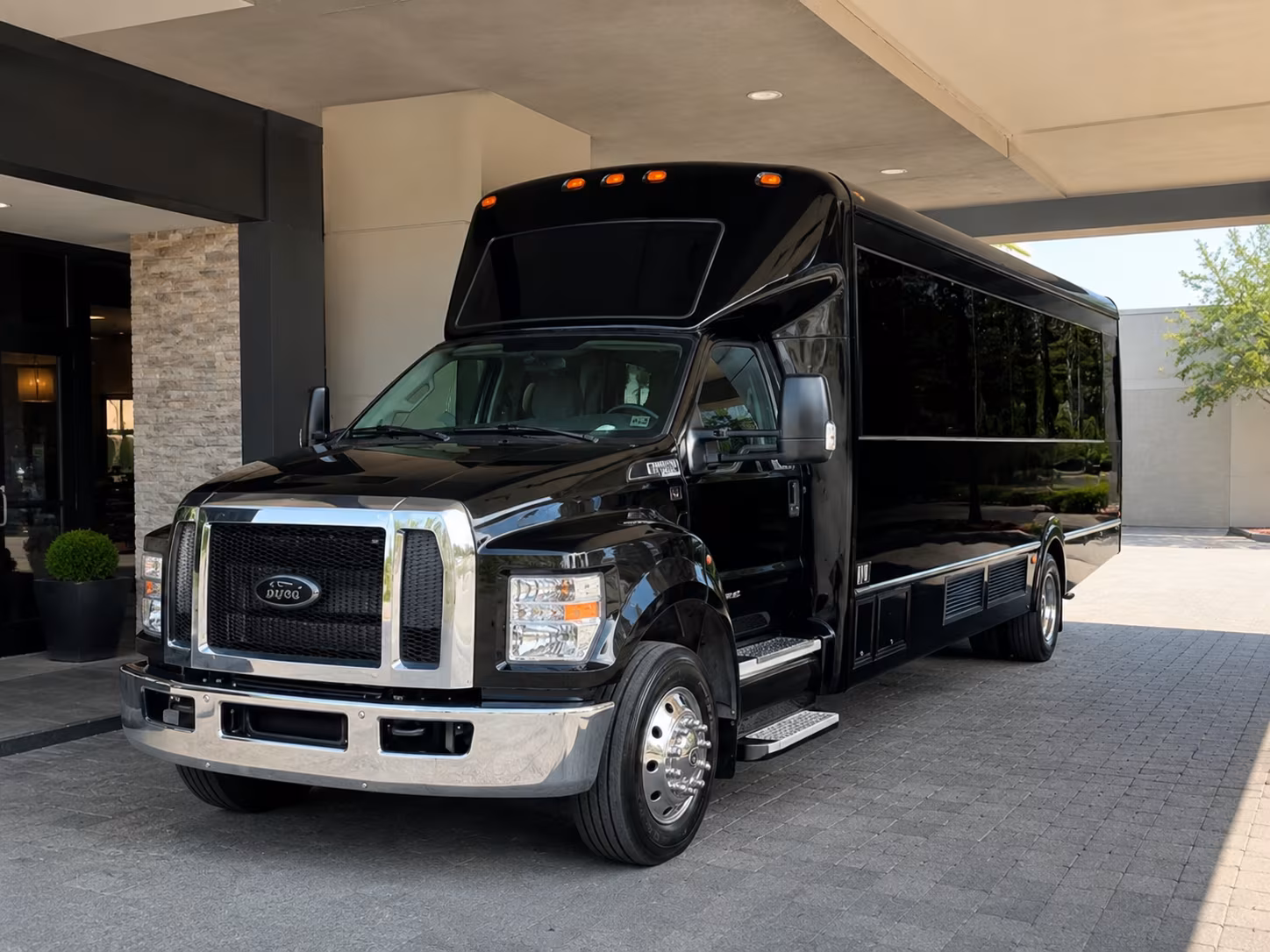 Huntington Beach Private Event Transportation party bus exterior