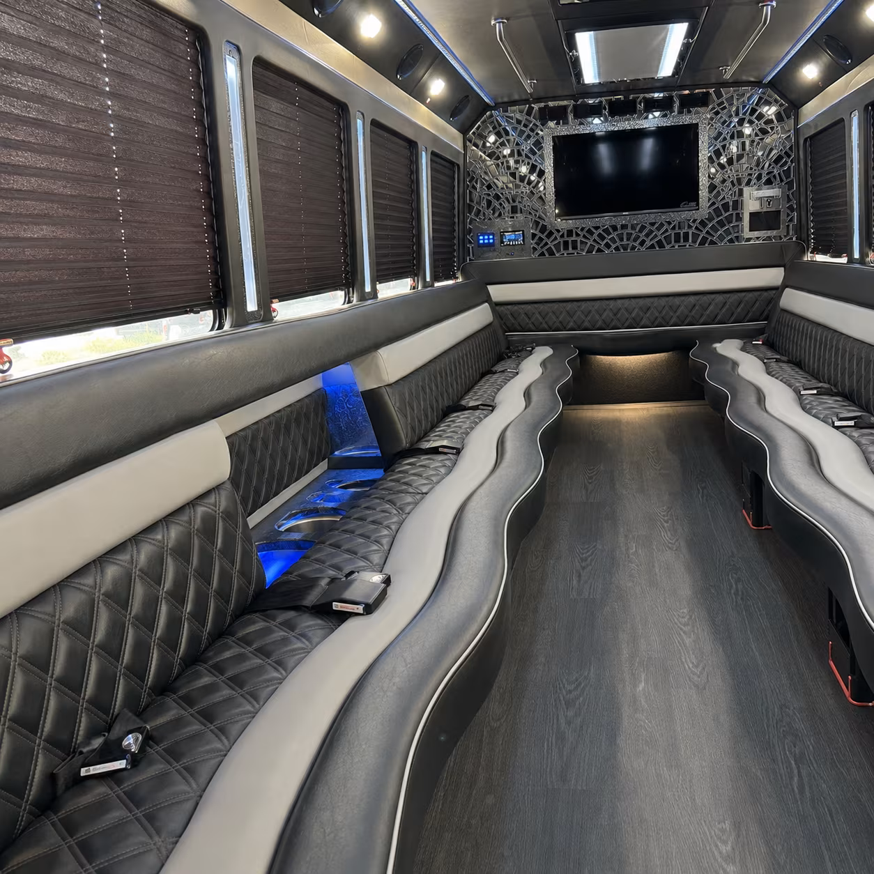 Huntington Beach Prom & Homecoming Transportation party bus exterior