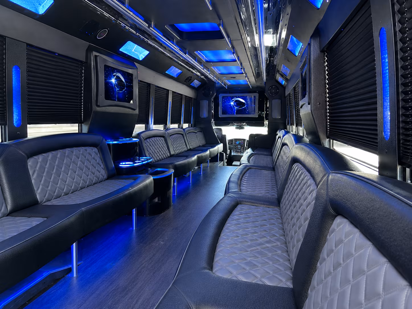 Huntington Beach Prom & Homecoming Transportation party bus interior
