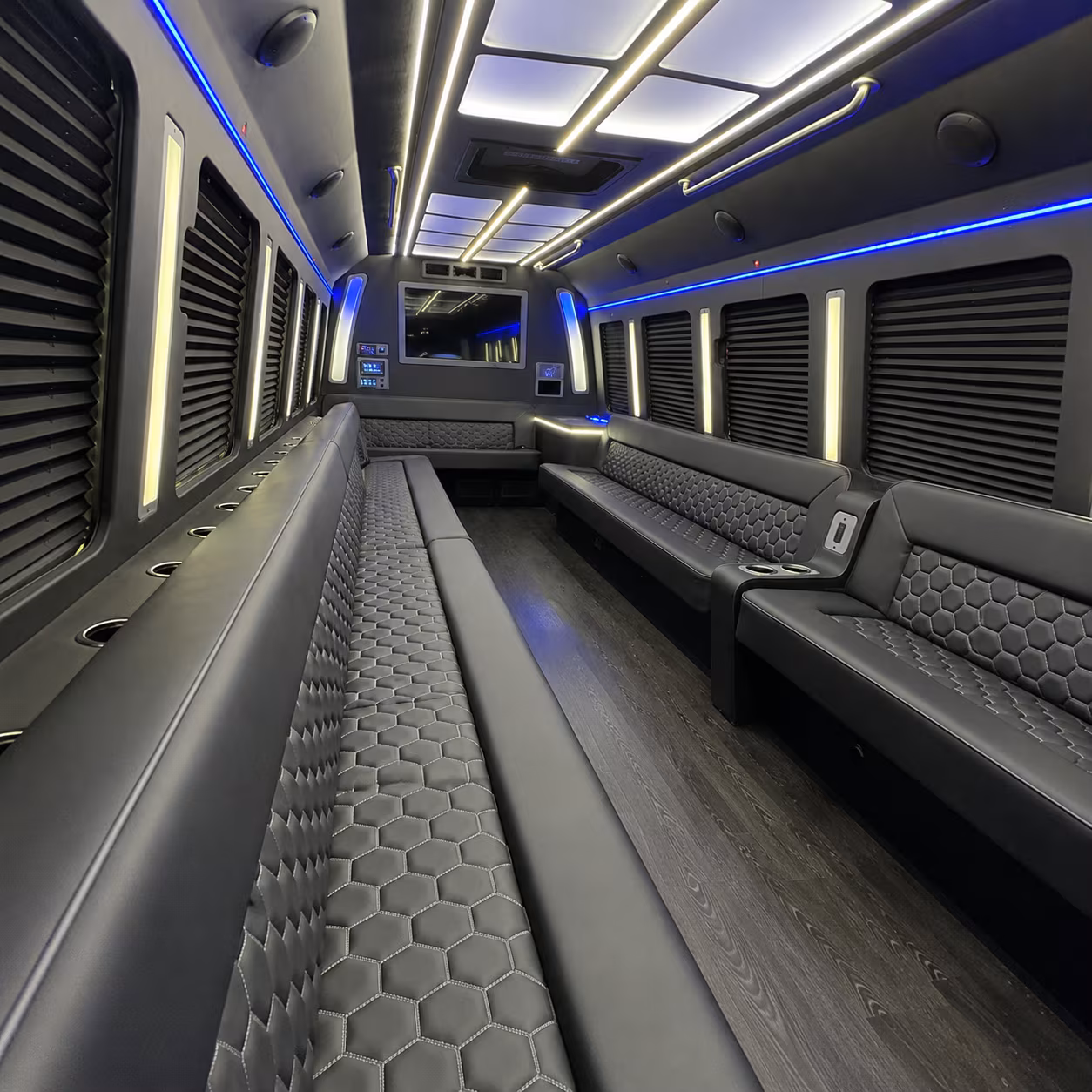 Huntington Beach Sporting Event Transportation party bus exterior
