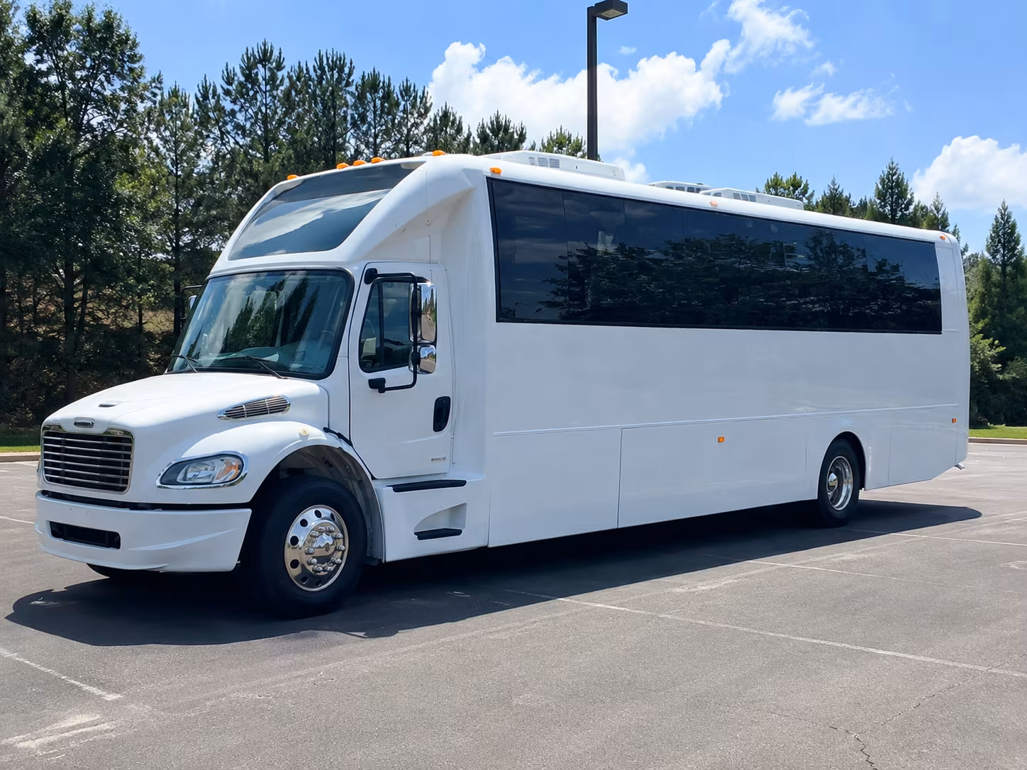 Huntington Beach Wedding Transportation party bus exterior