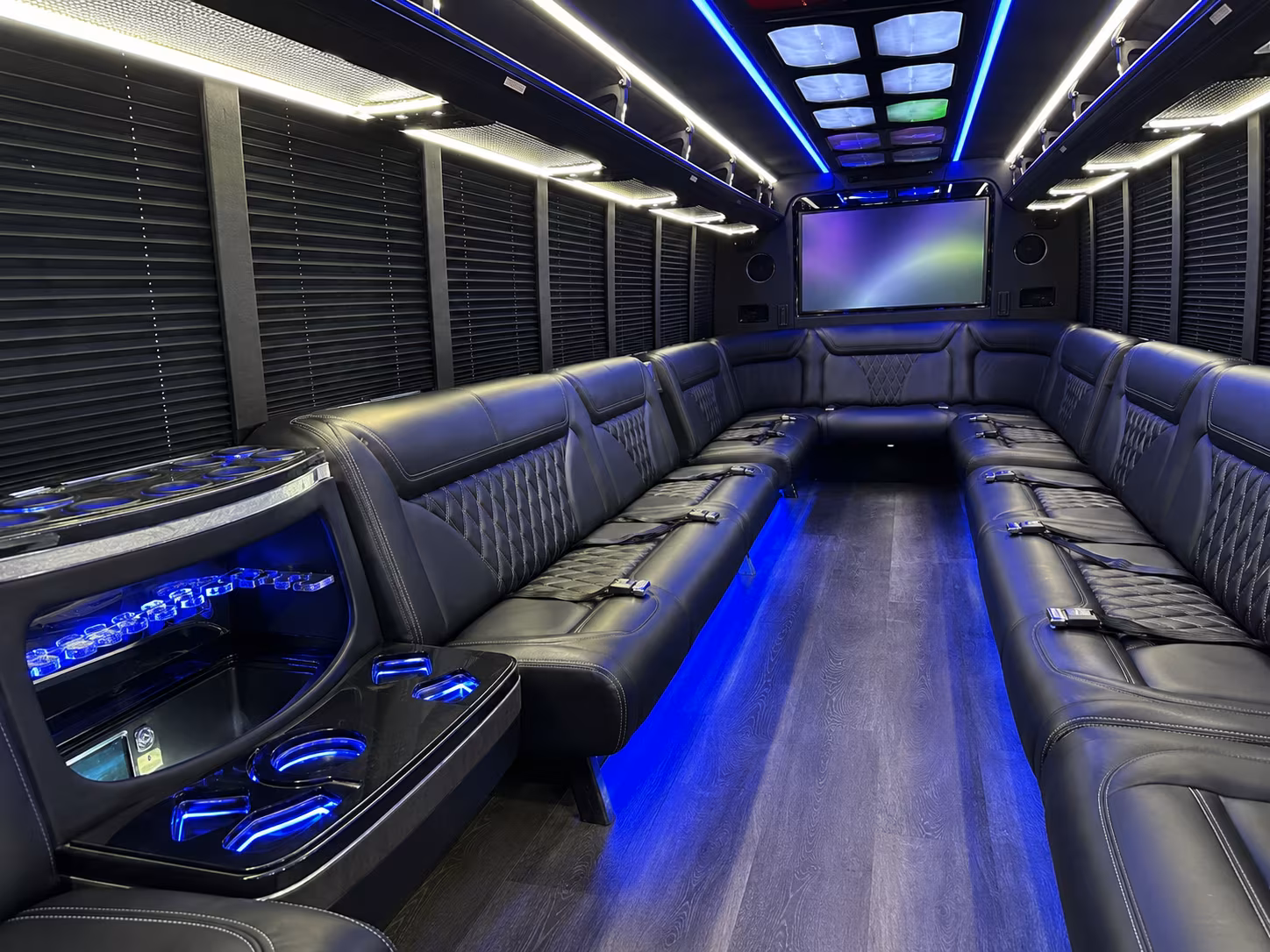 Huntington Beach Winery Tour & Pub Crawl Transportation party bus exterior