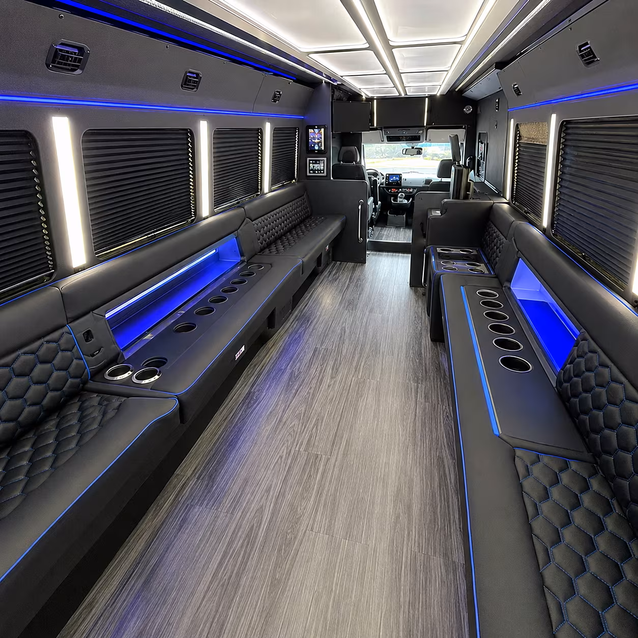 Huntington Beach Winery Tour & Pub Crawl Transportation party bus interior