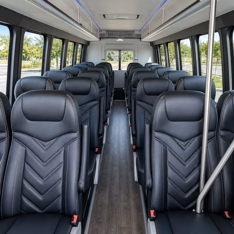 15-35 Passenger Minibus Interior
