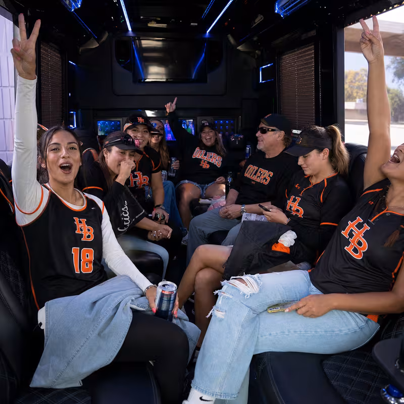 Huntington Beach Sporting Event Transportation fleet vehicle