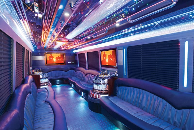 Palm Springs 20 Passenger Party Bus Interior