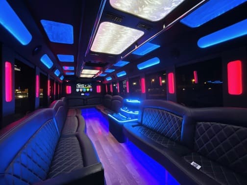 Menifee 35 Passenger Party Bus Interior